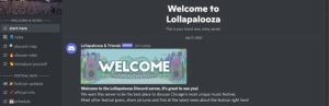Read more about the article 音楽フェスLollapaloozaが、公式Discordを開設。音楽業界内で注目高まるDiscordの活用