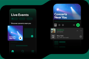 Read more about the article Spotify、ライブに特化した新プレイリスト「Concerts Near You」開始。リスナーの再生履歴を分析、今後ライブ予定のアーティストを自動選曲