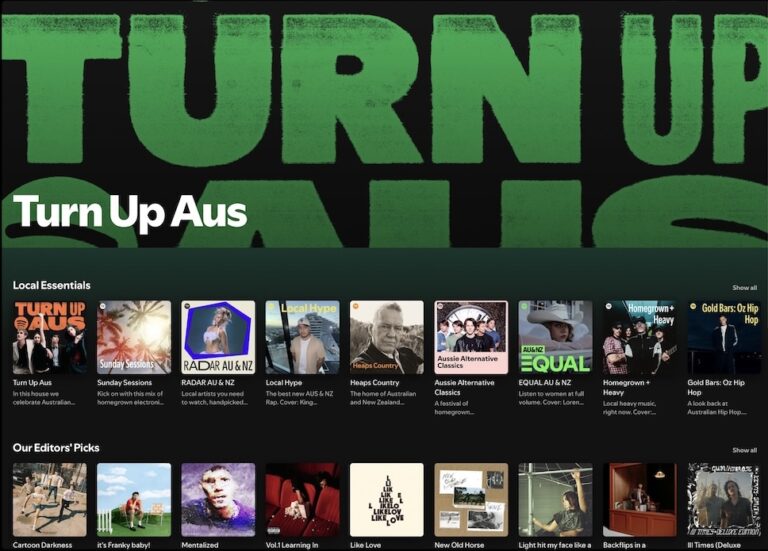 「27億回も新しいファンに発見された」Spotify、オーストラリアの音楽を特集する「Turn Up AUS」キャンペーンを開始