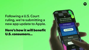 Read more about the article Spotifyがついにアップル以外のサブスクリプション決済に対応。アップストア開放の裁判所命令に伴いiOSアプリを更新