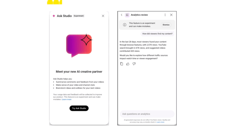 YouTube、動画解析にAIチャットボット。YouTube Studio内で「Ask Studio」機能をテスト