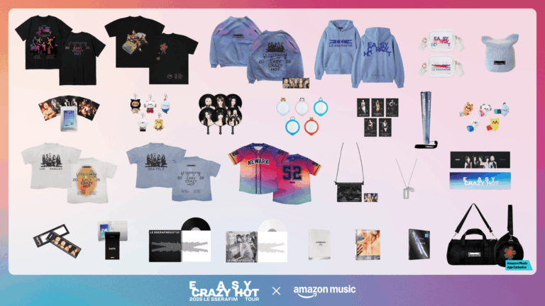 Le SserafimがAmazon Musicとスポンサー契約で合意、北米ツアーグッズ販売を展開