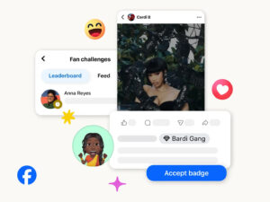 Read more about the article Facebookがスーパーファン向け機能「トップファン・バッジ」を強化、カスタム・デザインを実装、エド・シーランやカーディ・Bらが既に活用