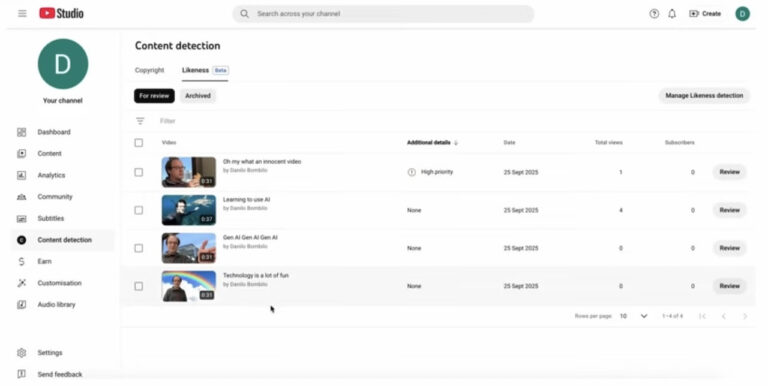 YouTube、動画クリエイターのディープフェイクやなりすまし対策に「類似性検出」新機能を開始。不正模倣コンテンツに対処