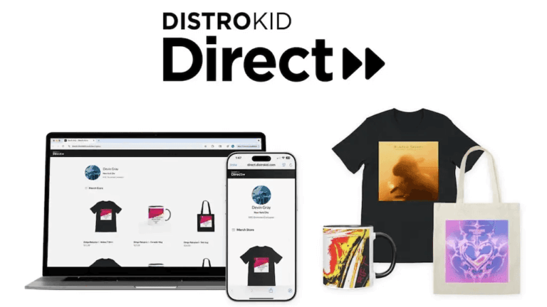 DistroKid、DIYアーティスト向けに収益還元率100%のグッズ販売機能「Direct」開始。月額6ドルから利用可能