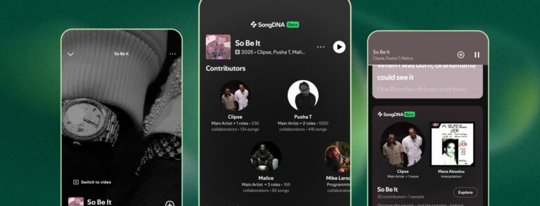 Spotifyが新機能「SongDNA」提供開始。楽曲クレジットから関連情報を深堀りできる、プレミアム会員限定の機能